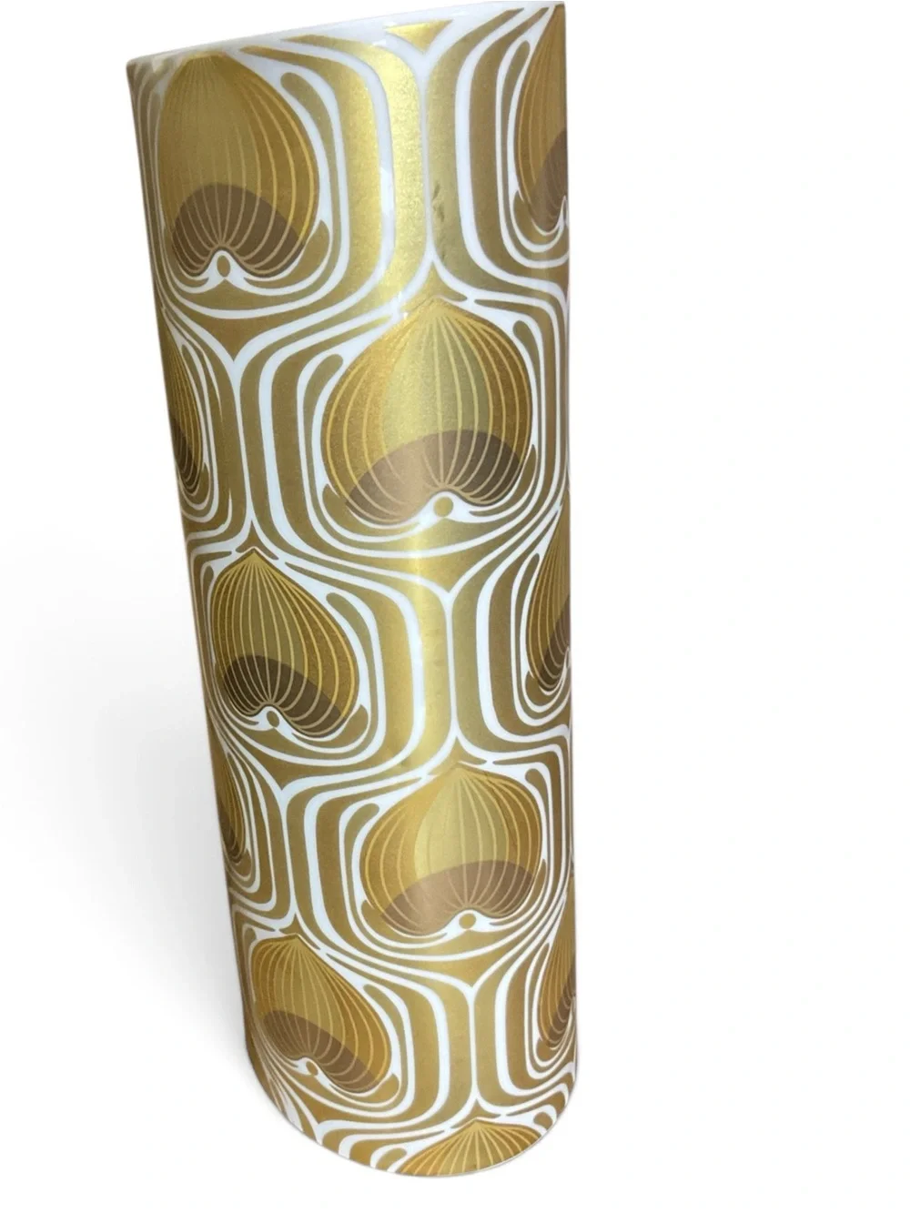Vintage Rosenthal Studio Linie Bjorn Wiinblad Lotus Gold Porcelain Vase
